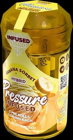 Banana Sorbet Pressure Infused Pre roll Banana Sorbet Pressure Infused Pre roll